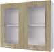 Миниатюра изображения товара Шкаф навесной для кухни Горизонт Мебель Оптима 80 Витрина (рустик натур)