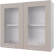 Миниатюра изображения товара Шкаф навесной для кухни Горизонт Мебель Оптима 80 Витрина (холст латте)