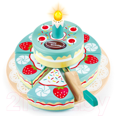 Набор игрушечных продуктов Hape Торт игрушка Счастливого дня рождения / E3180_HP