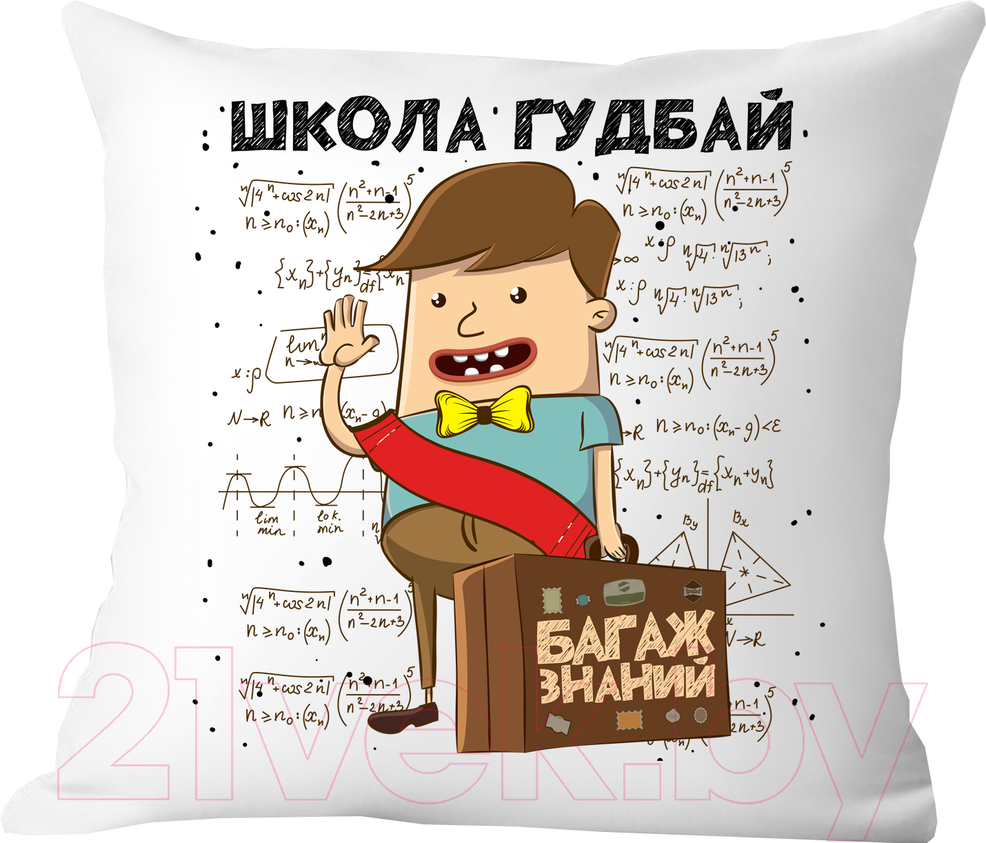 Подушка декоративная Print Style Школа гудбай / 40x40plat14