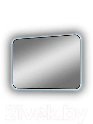 Зеркало Континент Torry Led 80x70 (с фоновой подсветкой, бесконтактным сенсором, черной окантовкой)