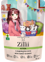 Влажный корм для кошек Zillii Kitten индейка в соусе / 5657050 (85г) - 