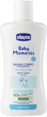 Пена для ванны детская Chicco Baby Moments Protection без слез с календулой / 00010579000000 (200мл)