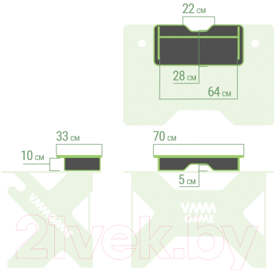 Подставка под монитор Vmmgame Base 70 Dark Pink / BS-1BPK