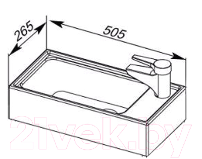 Комплект мебели для ванной Aquanet Nova Lite 50 / 302531