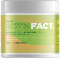 Маска для рук Art&Fact Avocado Oil 5% + Resveratrol 0.5% омолаживающая (200мл) - 