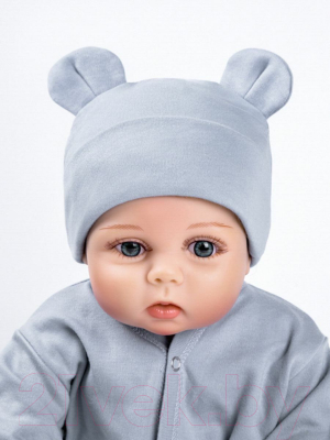 Шапочка для малышей Amarobaby Nature Essence Bear / AB-OD22-NE16Be/11-38 (серый)