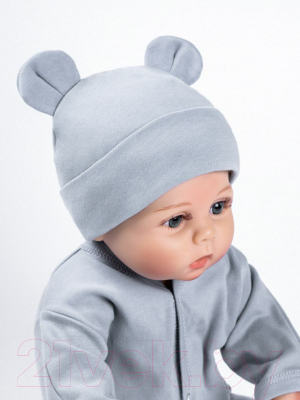 Шапочка для малышей Amarobaby Nature Essence Bear / AB-OD22-NE16Be/11-42 (серый)