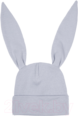 Шапочка для малышей Amarobaby Nature Essence Bunny / AB-OD22-NE16Bu/11-38 (серый, р. 38)