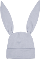Шапочка для малышей Amarobaby Nature Essence Bunny / AB-OD22-NE16Bu/11-40 (серый, р. 40) - 