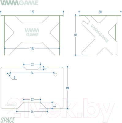 Геймерский стол Vmmgame Space 120 Dark Black / ST-1BBK