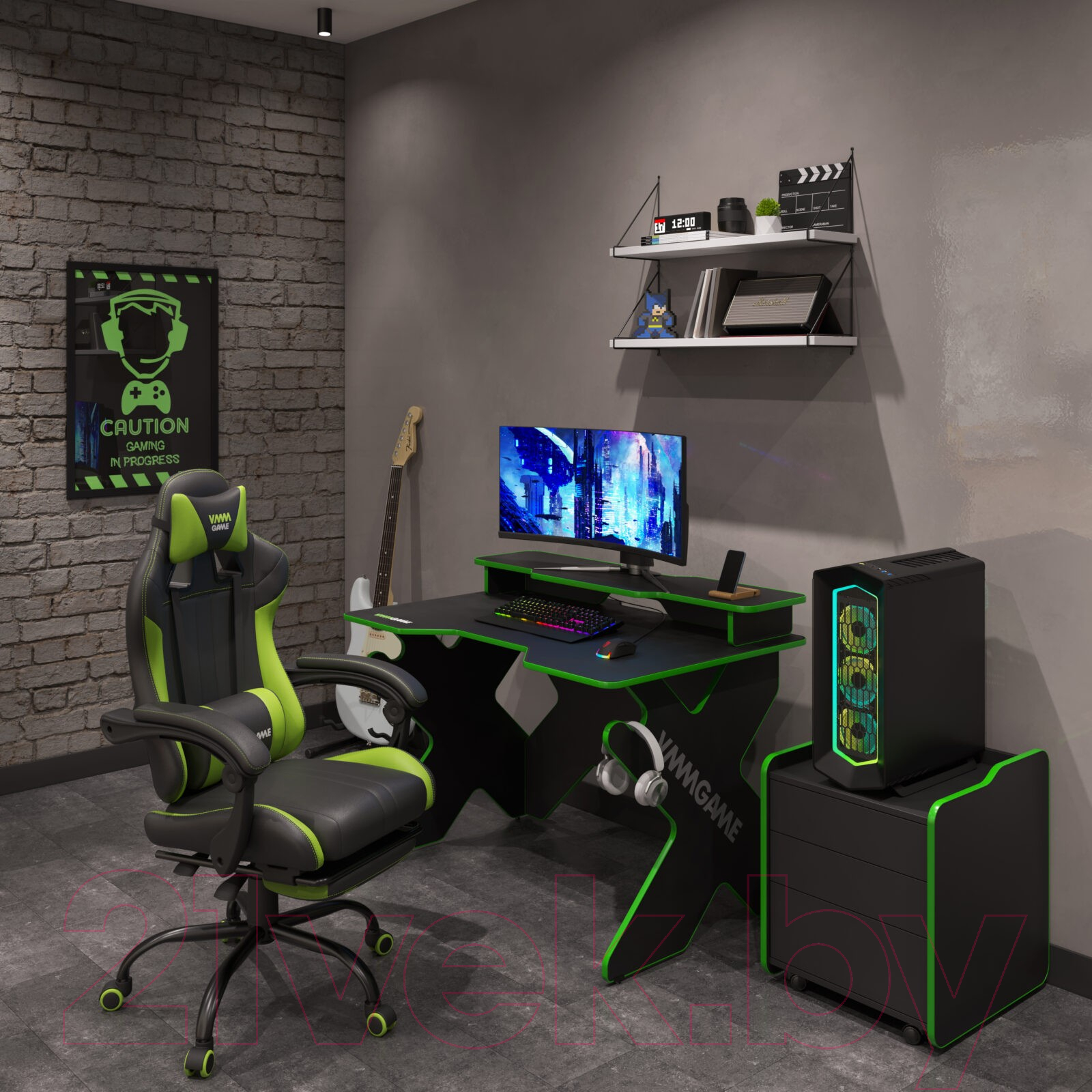 Геймерский стол Vmmgame Space 120 Dark Green / ST-1BGN