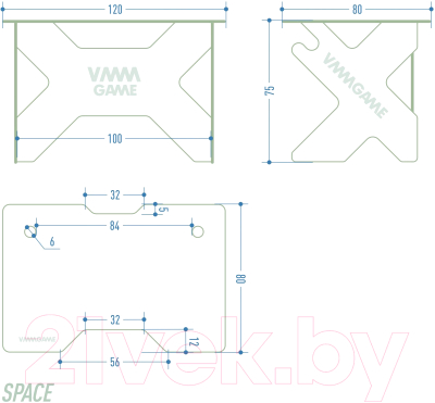 Геймерский стол Vmmgame Space 120 Dark Pink / ST-1BPK