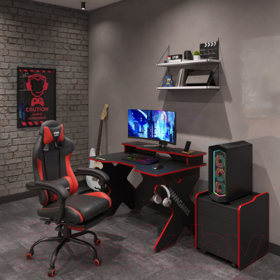 Геймерский стол Vmmgame Space 120 Dark Red / ST-1BRD