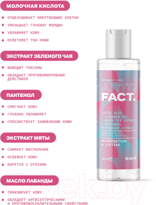 Изображение товара Маска для лица кремовая Art&Fact Lactic Acid+Green Tea (100мл)