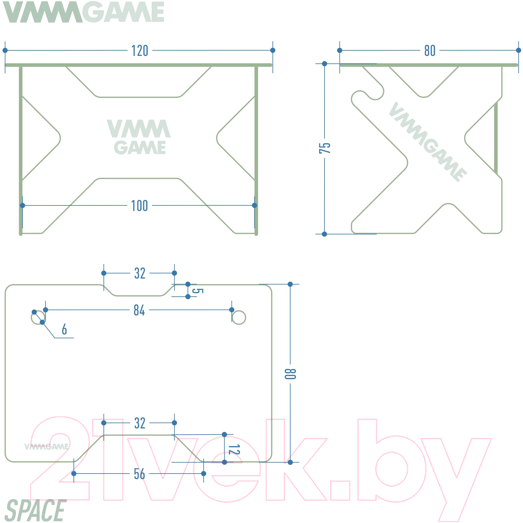 Геймерский стол Vmmgame Space 120 Light White / ST-1WWE