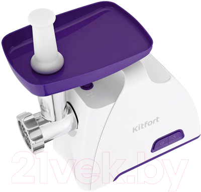 Мясорубка электрическая Kitfort KT-2112-1 (белый/фиолетовый)