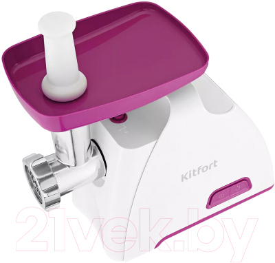 Мясорубка электрическая Kitfort KT-2112-2 (белый/сиреневый)