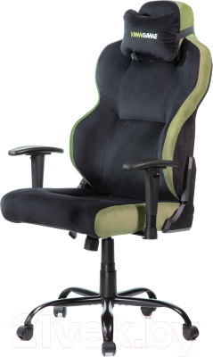 Кресло геймерское Vmmgame Unit Velour Upgrade с регулируемой спинкой / XD-A-VRBKGN-B23 (черный/зеленый)