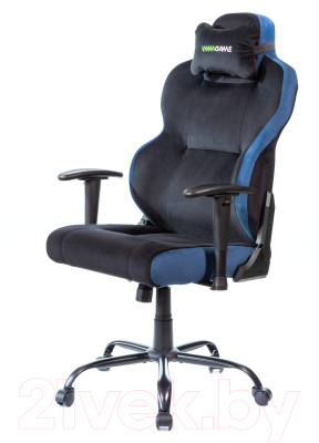 Кресло геймерское Vmmgame Unit Velour Upgrade с регулируемой спинкой / XD-A-VRBKBE-B23 (черный/синий)