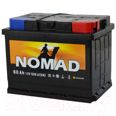 Автомобильный аккумулятор Kainar Nomad 6СТ-60 Евро R+ / 060133201021109110L (60 А/ч)