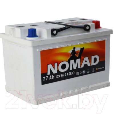 Автомобильный аккумулятор Kainar Nomad 6СТ-77 Евро R+ / 077112301021107110L (77 А/ч)