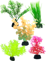 Декорация для аквариума Barbus Пластиковое растение / Plant 064/10 (30шт) - 