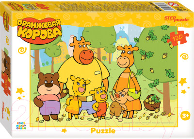 Изображение товара Пазл Step Puzzle Оранжевая корова / 75035 (120эл)