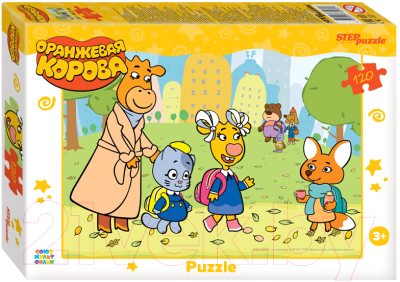 Изображение товара Пазл Step Puzzle Оранжевая корова / 75035 (120эл)