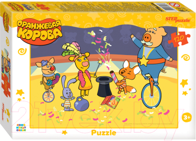 Изображение товара Пазл Step Puzzle Оранжевая корова / 75035 (120эл)