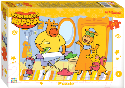 Изображение товара Пазл Step Puzzle Оранжевая корова / 75035 (120эл)