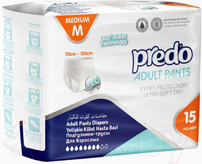 Трусы впитывающие для взрослых Slipers Predo М / ADP-103 (15шт)
