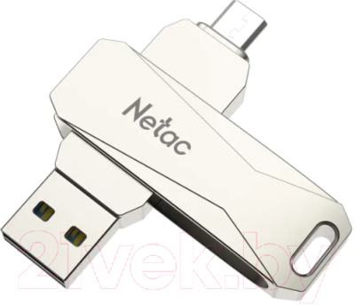 Usb flash накопитель Netac U381 USB 3.0+MicroUSB FlashDrive 64GB (NT03U381B-064G-30PN)