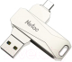 Usb flash накопитель Netac U381 USB 3.0+MicroUSB FlashDrive 64GB (NT03U381B-064G-30PN) - 