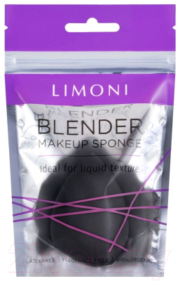 Спонж для макияжа Limoni Blender Makeup Sponge / 23779 (черный)