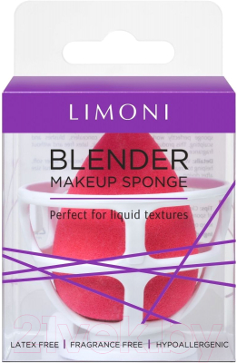 Спонж для макияжа Limoni Blender Makeup Spongе / 23780 (красный)