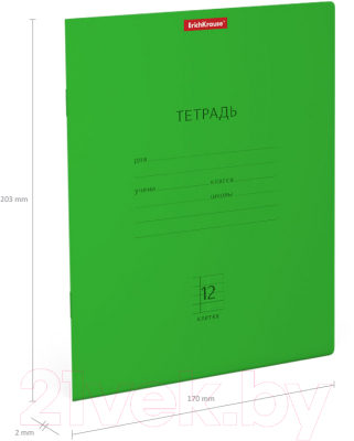 Изображение товара Тетрадь Erich Krause Классика. Neon / 56537 (12л клетка, зеленый)