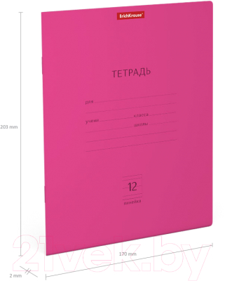 Изображение товара Тетрадь Erich Krause Классика. Neon / 56542 (12л линейка, розовый)