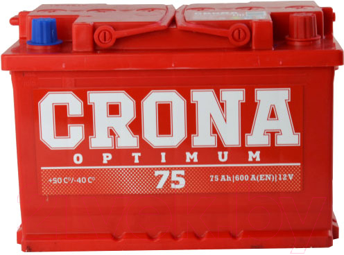 Автомобильный аккумулятор Kainar Crona 6СТ-75 Евро R+ / 075301501020109119L