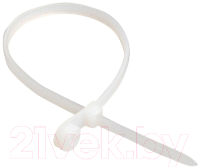Стяжка для кабеля Vikont Electro Нейлоновая с монтажным отверстием 4.8x200 (100шт, белый)