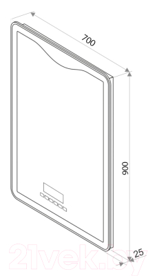 Зеркало Континент Amaze Led 70x90 (с музыкальным блоком, подогревом)