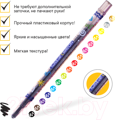 Изображение товара Восковые мелки CrowN ArtStory / TP-1600 (16цв)