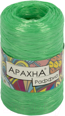 Набор пряжи для вязания Arachna Raffia 50г. 200м. №20 (5 мотков, зеленый)