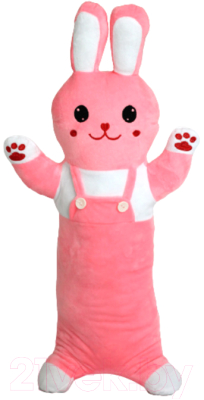 Мягкая игрушка SunRain Заяц валик 60см (розовый)