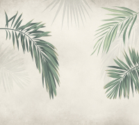 Фотообои листовые Vimala Пальмовые листья на штукатурке (270x300) - 