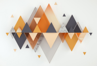 Фотообои листовые Vimala 3D Горы геометрия (270x400) - 