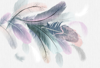 Фотообои листовые Vimala Векторные перья (270x400) - 