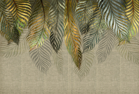 Фотообои листовые Vimala Пальмовые листья золотые (270x400) - 