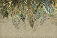 Фотообои листовые Vimala Пальмовые листья золотые (270x400) - 
