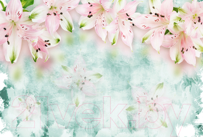 Фотообои листовые Vimala Розовые лилии (270x400)
